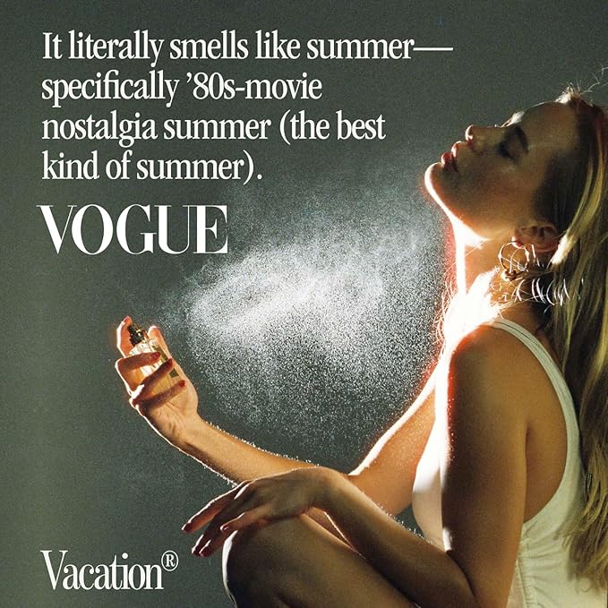 "VACATION" by Vacation Sunscreen Eau de Toilette, Beach Coconut Perfume for Women & Men, Scent of Sunscreen & Summer, Travel Size, 1 Fl. Oz.