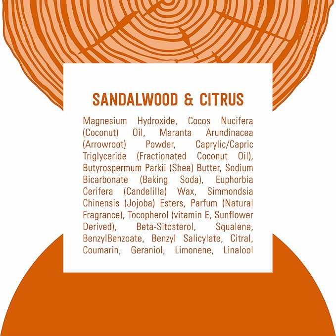 Schmidt's Aluminum-Free Vegan Deodorant Sandalwood & Citrus 4 Count for Women and Men, with 24 Hour Odor Protection, Natural Ingredients, Cruelty-Free, 2.65 oz