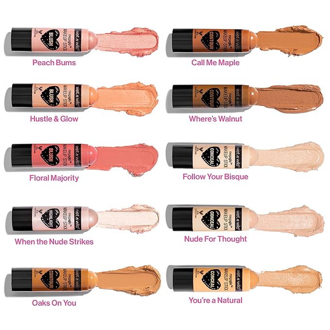 wet n wild MegaGlo Makeup Stick, Buildable Color, Me Maple