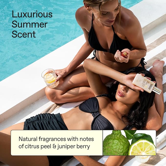 Everyday Humans SPF30 Sheer Body Glow Oil with Gold Mica | Sun Glazed Hydrating UV Protection Vegan Cruelty Free 5.1 Fl Oz | Bergamot, Squalane, Jojoba Seed Oil | UVA/UVB Broad Spectrum Protection