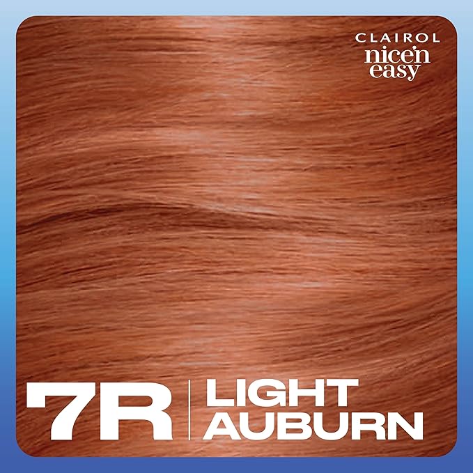 Clairol Nice'n Easy Permanent Hair Dye, 7R Lighest Auburn Hair Color, Pack of 1