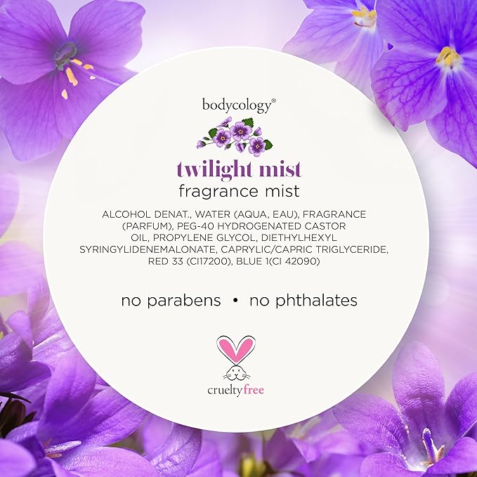 Bodycology Long-Lasting Fragrance Body Mist, Twilight Mist, 8 fl oz