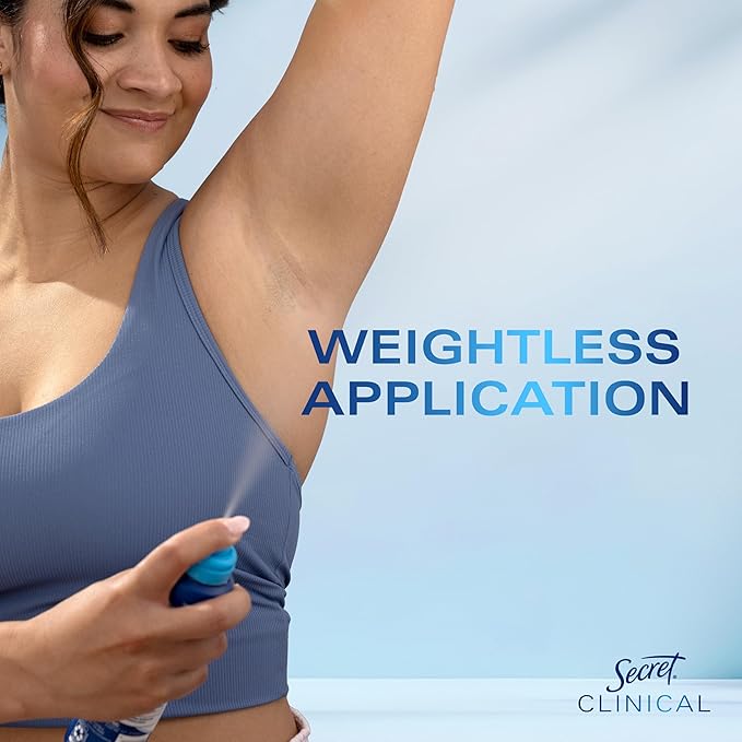 Secret Clinical Strength Dry Spray Antiperspirant Deodorant for Women, 3X Stress Protection, 72hr Sweat & Odor Protection, PH Balancing Minerals, Light & Fresh Scent, 3.8 oz