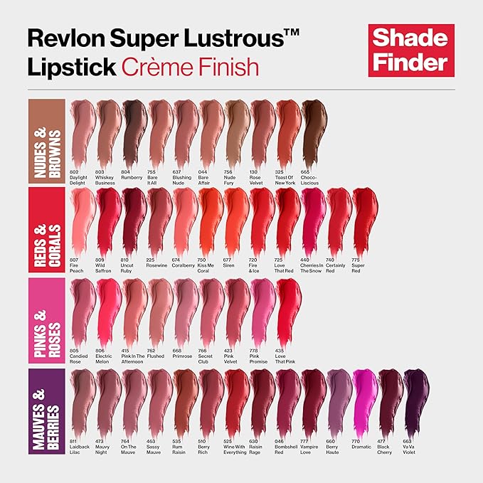 Revlon Super Lustrous Lipstick, Creamy Formula For Soft, Fuller-Looking Lips, Moisturized Feel, 809 Wild Saffron, 0.15 oz