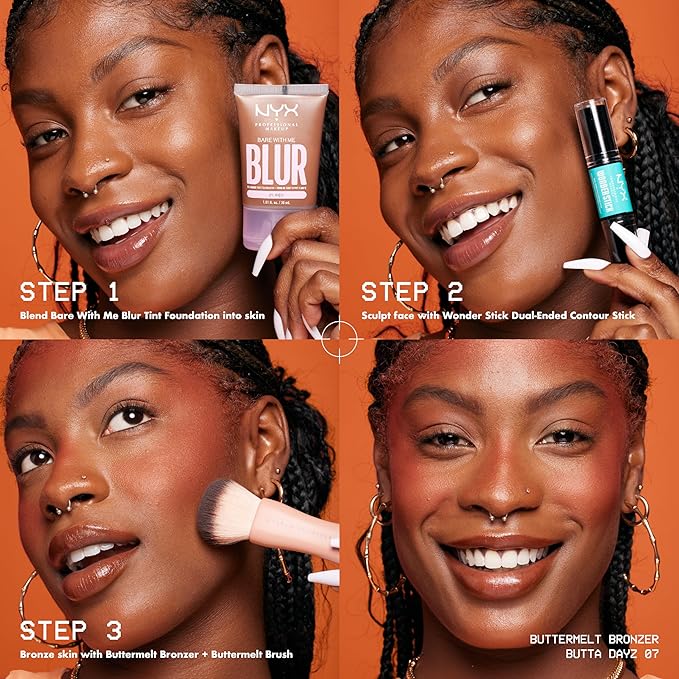 NYX PROFESSIONAL MAKEUP Matte Buttermelt Bronzer, Longwear Face Butta Biscuit