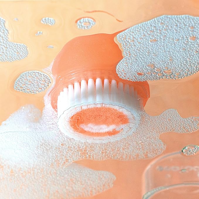 EcoTools Mini Facial Cleansing Brush, Infused with Citrus, Boosts Collagen, Safe for Sensitive Skin, Exfoliates & Clean Pores, Travel Sized, Ecofriendly, Vegan & Cruelty-Free, 2 Count