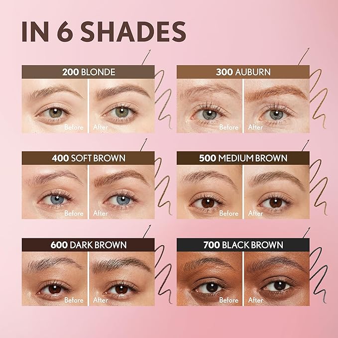 Covergirl Clean Fresh Brow Nano, 700 Black Brown, Eyebrow Pencil, Ultra-Precise Tip, Waterproof, Transfer-Resistant, Built-In Spoolie, Vegan Formula, 0.001oz