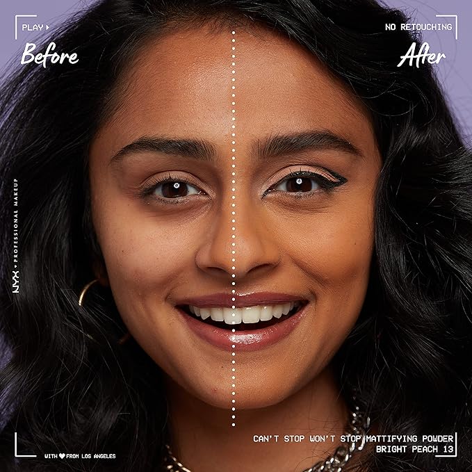 NYX PROFESSIONAL MAKEUP Can't Stop Won't Stop Mattifying Pressed Powder - Bright Peach