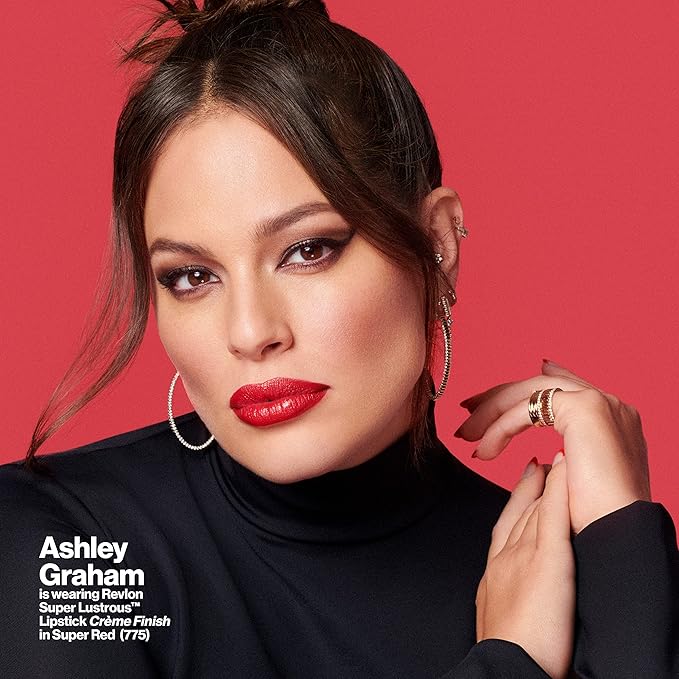 Revlon Super Lustrous Lipstick, Creamy Formula For Soft, Fuller-Looking Lips, Moisturized Feel, 028 Cherry Blossom, 0.15 oz