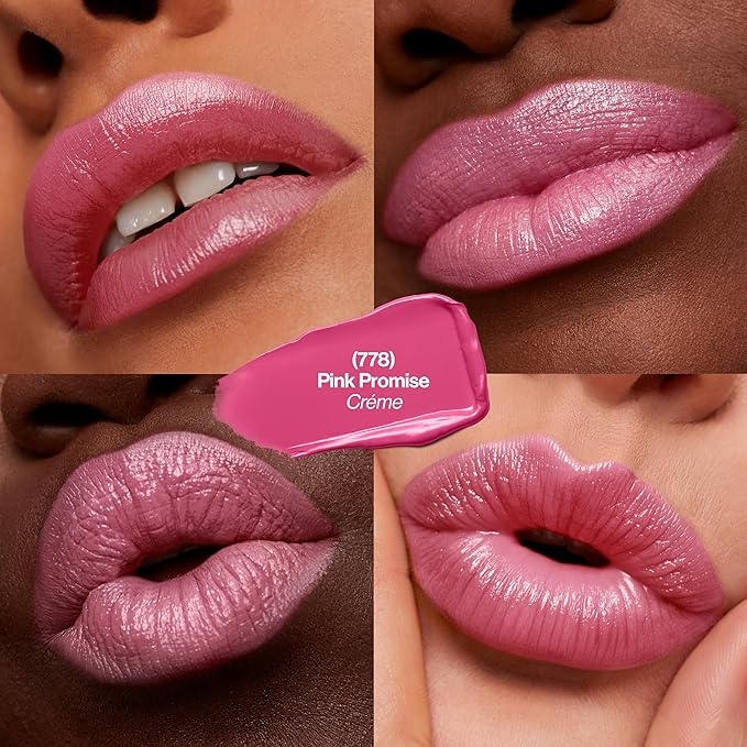 Revlon Super Lustrous Lipstick, Creamy Formula For Soft, Fuller-Looking Lips, Moisturized Feel, 778 Pink Promise, 0.15 oz