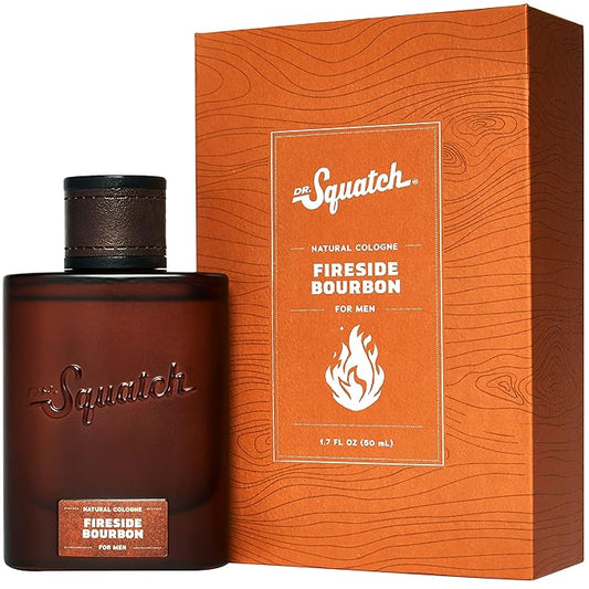 Dr. Squatch Natural Cologne for Men - Scent-Lock Technology and Sustainably-Sourced Ingredients - Fireside Bourbon Cologne (1.7 fl oz)