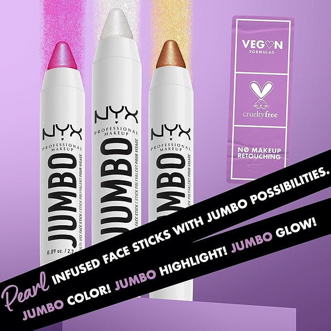 NYX PROFESSIONAL MAKEUP, Jumbo Multi-Use Face Highlighter Stick Ice Cream