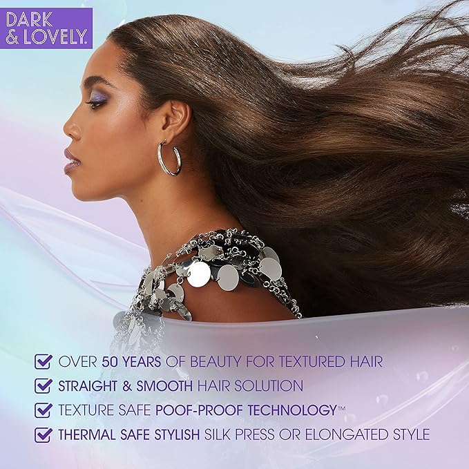 SoftSheen-Carson Interbeauty Dark&Lovely® Heat Protectant&Hair Detangler Moisturizing Blowout Silky Slip Blow Dry Cream with Silk Protein,Shea Butter&Castor Oil for All Curl Types Blow Dry Cream 5oz