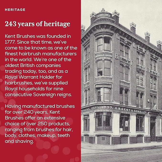 Kent 12T Wide-Tooth Detangling Comb - Handmade Pocket Comb for Thick, Curly, Wavy Hair - Large Saw-Cut and Hand-Polished Grooming Comb for Hair, Beard, and Mustache