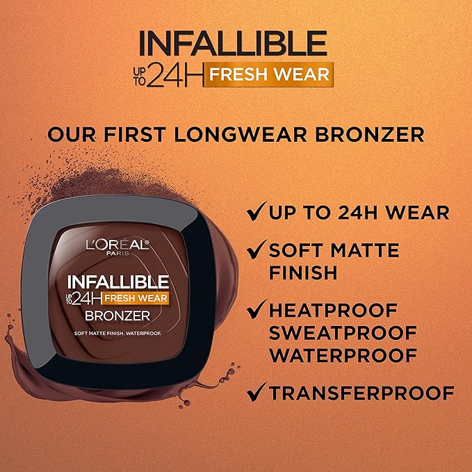 L'Oreal Paris Infallible Up to 24H Fresh Wear sweatproof, Light, 0.31 oz